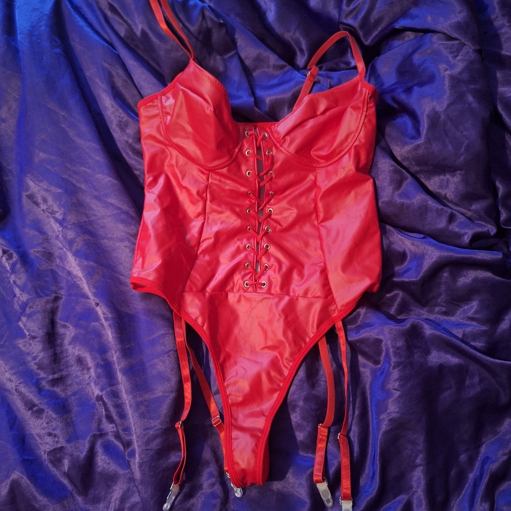 Latex-Like Bodysuit